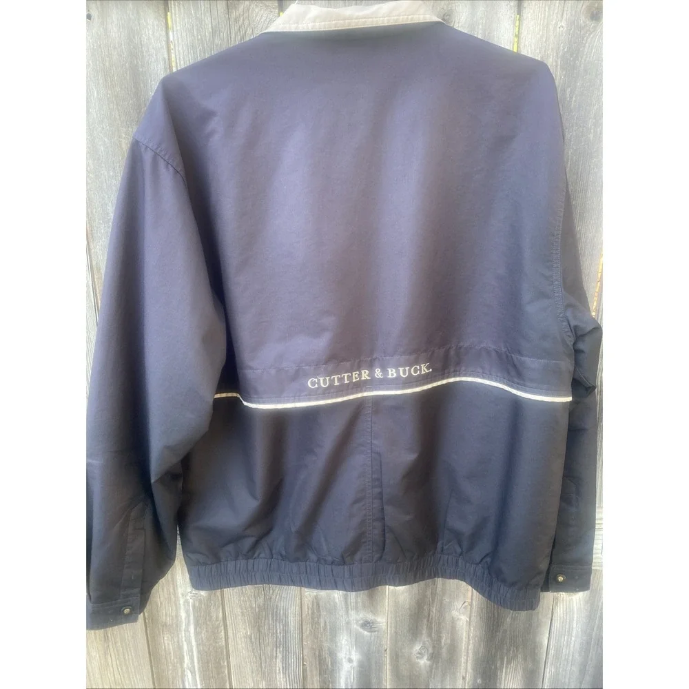 Cutter & Buck Jacket Navy & Khaki‎ Size Large Zip Closure